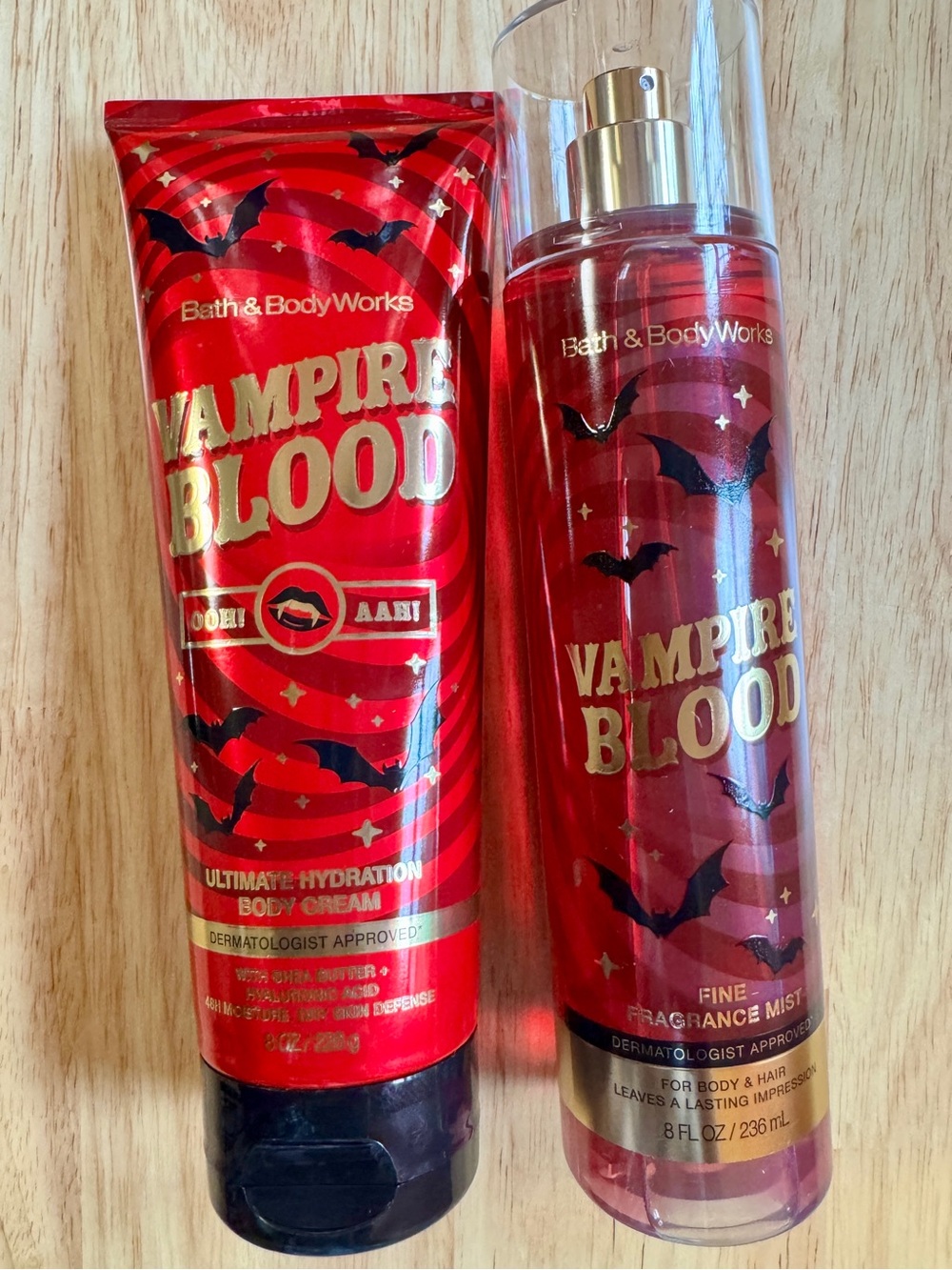 Bath & Body Works Vampire Blood Fine Fragrance Mist & Body Cream - Red